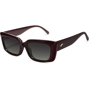 image:imageSOJOS Trendy Rectangular Sunglasses Womens Retro Small Shades Sunnies Gafas de sole Chunky Angular Cornor Frame SJ2238Red