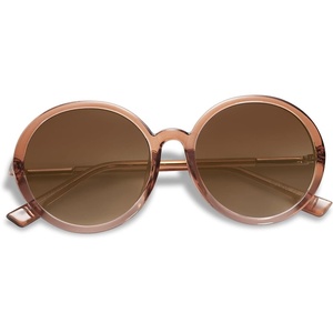 image:imageSOJOS Vintage Round Sunglasses for Women Classic Retro Designer Style SJ2121 with TransparentTransparent Brown Gradient Brown Lens