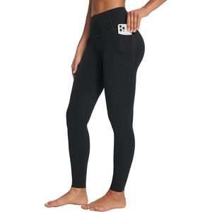 image:imagebaleaf Freeleaf Womens 78 Yoga Leggings with Pockets High Waisted 27 Workout Lounge Leggings Cozy Soft Athletic PantsBlack