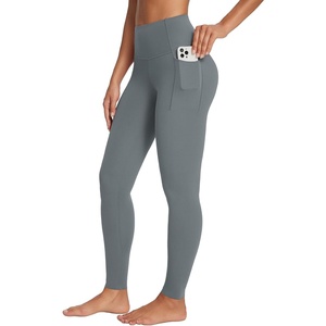 image:imagebaleaf Freeleaf Womens 78 Yoga Leggings with Pockets High Waisted 27 Workout Lounge Leggings Cozy Soft Athletic PantsDark Gray