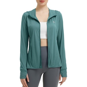 image:imagebaleaf Womens Sun Protection Jacket Hoodie Clothing Lightweight Long Sleeve Sun Cover Up ShirtHeather Dark Green