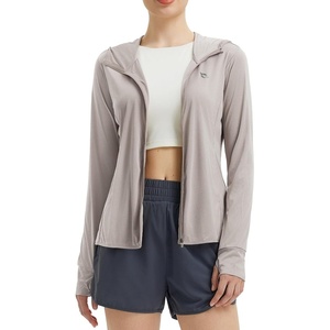 image:imagebaleaf Womens Sun Protection Jacket Hoodie Clothing Lightweight Long Sleeve Sun Cover Up ShirtHeather Khaki