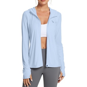 image:imagebaleaf Womens Sun Protection Jacket Hoodie Clothing Lightweight Long Sleeve Sun Cover Up ShirtKentucky Blue