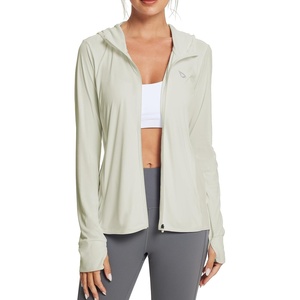 image:imagebaleaf Womens Sun Protection Jacket Hoodie Clothing Lightweight Long Sleeve Sun Cover Up ShirtLight Brown