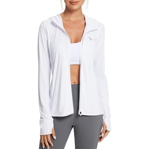 image:imagebaleaf Womens Sun Protection Jacket Hoodie Clothing Lightweight Long Sleeve Sun Cover Up ShirtWhite