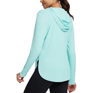 image:imagebaleaf Womens UPF 50 Sun Shirt with Hoodie SPF Long Sleeve UV Protection Clothing Hiking Fishing Outdoor LightweightGreen
