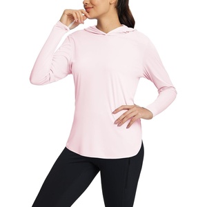 image:imagebaleaf Womens UPF 50 Sun Shirt with Hoodie SPF Long Sleeve UV Protection Clothing Hiking Fishing Outdoor LightweightPink
