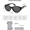 image:imageSOJOS 2026 Trendy Oval Polarized Sunglasses for Women Classic SJ2702  Round Retro UV Protection ShadeBlackGrey Lens