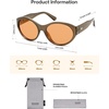 image:imageSOJOS 2026 Trendy Oval Polarized Sunglasses for Women Classic SJ2702  Round Retro UV Protection ShadeGreenLight Orange Lens