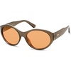 image:imageSOJOS 2026 Trendy Oval Polarized Sunglasses for Women Classic SJ2702  Round Retro UV Protection ShadeGreenLight Orange Lens