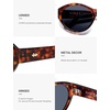 image:imageSOJOS 2026 Trendy Oval Polarized Sunglasses for Women Classic SJ2702  Round Retro UV Protection ShadeTortoiseBlue Lens