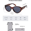 image:imageSOJOS 2026 Trendy Oval Polarized Sunglasses for Women Classic SJ2702  Round Retro UV Protection ShadeTortoiseBlue Lens