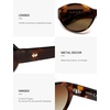 image:imageSOJOS 2026 Trendy Oval Polarized Sunglasses for Women Classic SJ2702  Round Retro UV Protection ShadeTortoiseBrown Lens