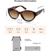 image:imageSOJOS 2026 Trendy Oval Polarized Sunglasses for Women Classic SJ2702  Round Retro UV Protection ShadeTortoiseBrown Lens