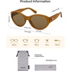 image:imageSOJOS 2026 Trendy Oval Polarized Sunglasses for Women Classic SJ2702  Round Retro UV Protection ShadeYellowBrown Lens