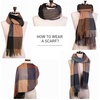 image:imageSOJOS Classic Plaid Tartan Scarf for Women Men Soft Scarves SC316Brown and Black Plaid