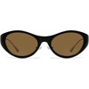 image:imageSOJOS Oval Sunglasses for Women Men Wrap Around Fashion Sunglasses SJ2762  Y2K Oversized Frameless Trendy Sun GlassesBlackBrown Lens