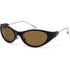 image:imageSOJOS Oval Sunglasses for Women Men Wrap Around Fashion Sunglasses SJ2762  Y2K Oversized Frameless Trendy Sun GlassesBlackBrown Lens