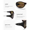 image:imageSOJOS Oval Sunglasses for Women Men Wrap Around Fashion Sunglasses SJ2762  Y2K Oversized Frameless Trendy Sun GlassesBlackBrown Lens