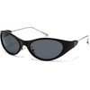 image:imageSOJOS Oval Sunglasses for Women Men Wrap Around Fashion Sunglasses SJ2762  Y2K Oversized Frameless Trendy Sun GlassesBlackGrey Lens