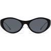 image:imageSOJOS Oval Sunglasses for Women Men Wrap Around Fashion Sunglasses SJ2762  Y2K Oversized Frameless Trendy Sun GlassesBlackGrey Lens