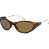 image:imageSOJOS Oval Sunglasses for Women Men Wrap Around Fashion Sunglasses SJ2762  Y2K Oversized Frameless Trendy Sun GlassesTortoiseBrown Lens