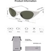 image:imageSOJOS Oval Sunglasses for Women Men Wrap Around Fashion Sunglasses SJ2762  Y2K Oversized Frameless Trendy Sun GlassesWhiteGrey Lens