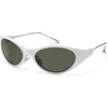 image:imageSOJOS Oval Sunglasses for Women Men Wrap Around Fashion Sunglasses SJ2762  Y2K Oversized Frameless Trendy Sun GlassesWhiteGrey Lens