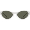 image:imageSOJOS Oval Sunglasses for Women Men Wrap Around Fashion Sunglasses SJ2762  Y2K Oversized Frameless Trendy Sun GlassesWhiteGrey Lens