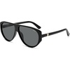 image:imageSOJOS Oversized Square Aviator Polarized Sunglasses Womens Men SJ2740  Retro trendy UV400 protection lenses driving outdoor activitiesBlackGrey