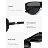 image:imageSOJOS Oversized Square Aviator Polarized Sunglasses Womens Men SJ2740  Retro trendy UV400 protection lenses driving outdoor activitiesBlackGrey