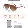 image:imageSOJOS Oversized Square Aviator Polarized Sunglasses Womens Men SJ2740  Retro trendy UV400 protection lenses driving outdoor activitiesBrownBrown Grading
