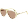 image:imageSOJOS Oversized Square Aviator Polarized Sunglasses Womens Men SJ2740  Retro trendy UV400 protection lenses driving outdoor activitiesChampagneLight Brown