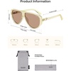 image:imageSOJOS Oversized Square Aviator Polarized Sunglasses Womens Men SJ2740  Retro trendy UV400 protection lenses driving outdoor activitiesChampagneLight Brown