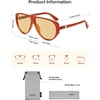 image:imageSOJOS Oversized Square Aviator Polarized Sunglasses Womens Men SJ2740  Retro trendy UV400 protection lenses driving outdoor activitiesOrangeLight Brown