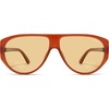 image:imageSOJOS Oversized Square Aviator Polarized Sunglasses Womens Men SJ2740  Retro trendy UV400 protection lenses driving outdoor activitiesOrangeLight Brown