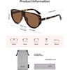 image:imageSOJOS Oversized Square Aviator Polarized Sunglasses Womens Men SJ2740  Retro trendy UV400 protection lenses driving outdoor activitiesTortoiseBrown