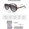 image:imageSOJOS Oversized Square Aviator Polarized Sunglasses Womens Men SJ2740  Retro trendy UV400 protection lenses driving outdoor activitiesTortoiseGrey Grading