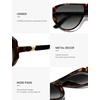 image:imageSOJOS Oversized Square Aviator Polarized Sunglasses Womens Men SJ2740  Retro trendy UV400 protection lenses driving outdoor activitiesTortoiseGrey Grading