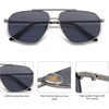 image:imageSOJOS Retro Hexagon Aviator Sunglasses for Women Men Trendy Vintage UV400 Protection Shades SJ1200GunmetalDark Grey