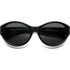 image:imageSOJOS 2026 Trendy Oval Polarized Sunglasses for Women Classic SJ2702  Round Retro UV Protection ShadeBlackGrey Lens