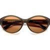 image:imageSOJOS 2026 Trendy Oval Polarized Sunglasses for Women Classic SJ2702  Round Retro UV Protection ShadeGreenLight Orange Lens