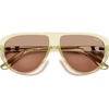 image:imageSOJOS Oversized Square Aviator Polarized Sunglasses Womens Men SJ2740  Retro trendy UV400 protection lenses driving outdoor activitiesChampagneLight Brown