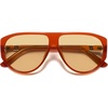 image:imageSOJOS Oversized Square Aviator Polarized Sunglasses Womens Men SJ2740  Retro trendy UV400 protection lenses driving outdoor activitiesOrangeLight Brown