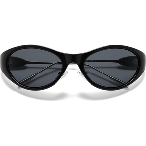 image:imageSOJOS Oval Sunglasses for Women Men Wrap Around Fashion Sunglasses SJ2762  Y2K Oversized Frameless Trendy Sun GlassesBlackGrey Lens
