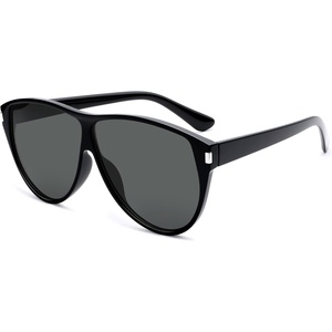 image:imageSOJOS Trendy Oversized Sunglasses for WomenRetro Big Large Shades Sun Glasses SJ2708Black Frame Grey Lens