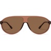 image:imageSOJOS Oversized Aviator Polarized Round Sunglasses Womens Men SJ2726  Retro trendy UV400 protection lenses driving outdoor activitiesBrownBrown