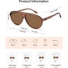 image:imageSOJOS Oversized Aviator Polarized Round Sunglasses Womens Men SJ2726  Retro trendy UV400 protection lenses driving outdoor activitiesBrownBrown