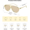 image:imageSOJOS Oversized Aviator Polarized Round Sunglasses Womens Men SJ2726  Retro trendy UV400 protection lenses driving outdoor activitiesChampagneLight Brown