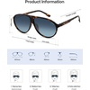 image:imageSOJOS Oversized Aviator Polarized Round Sunglasses Womens Men SJ2726  Retro trendy UV400 protection lenses driving outdoor activitiesLeopardBlue Grading